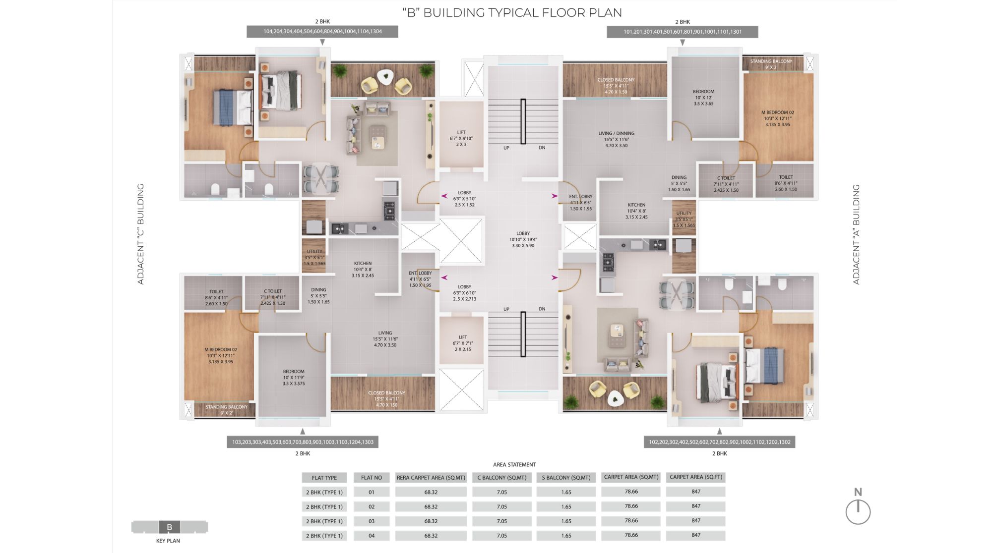 Anandtara-Iris-Residences-Typical-Floor-Plan-B-Wing