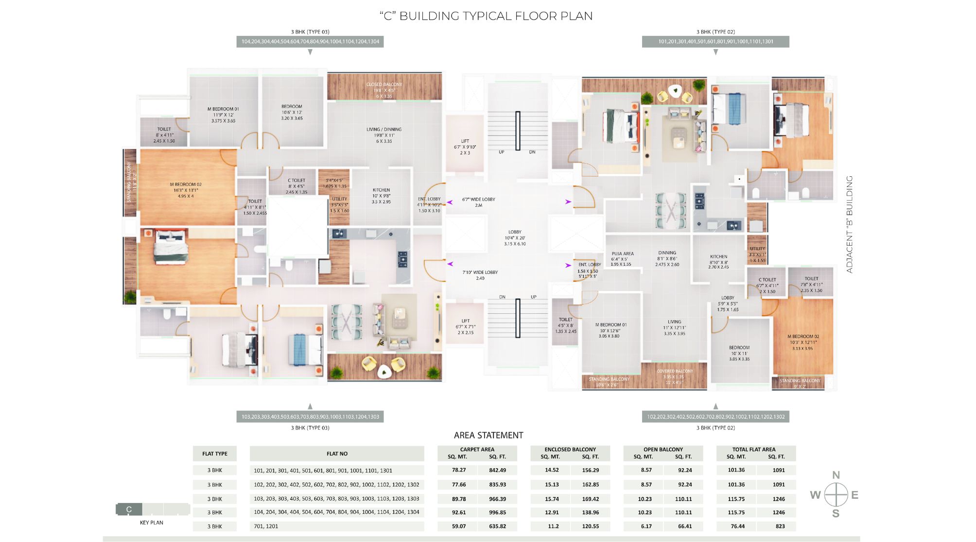 Anandtara-Iris-Residences-Typical-Floor-Plan-C-Wing